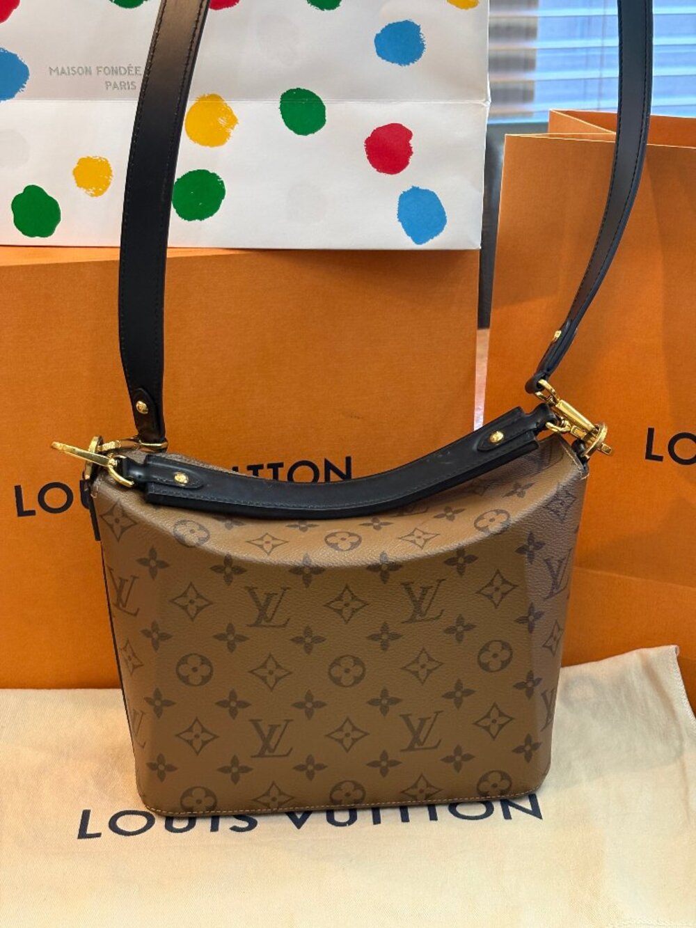 Louis Vuitton Reverse Monogram Bento Box TAG BAR CODE INCLUDED - Picture 2 of 5